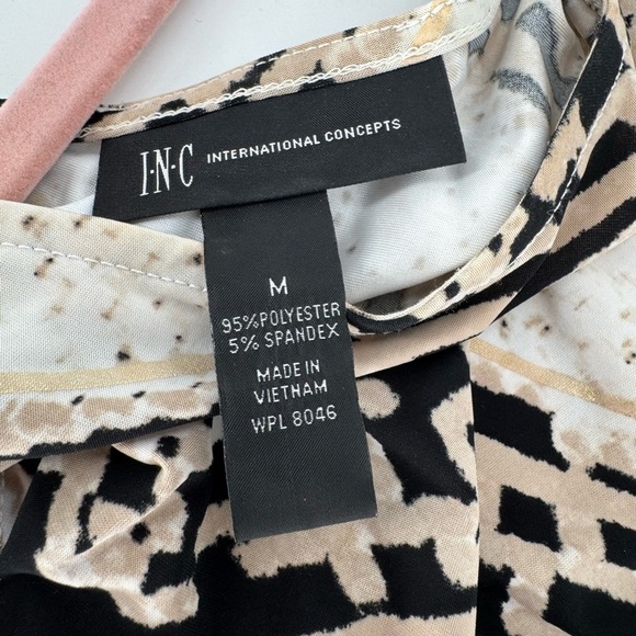 INC Cold Shoulder Gold Embellishments V Neck And Back Top - Picture 7 of 8